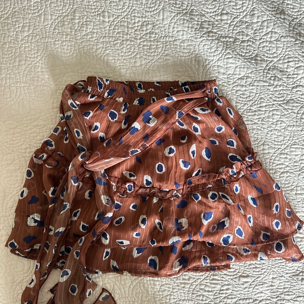 Princess Polly Chiffon Layered Wrap Mini Skirt